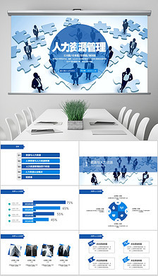精品人力资源管理PPT 专业背景素材与高效服务方案